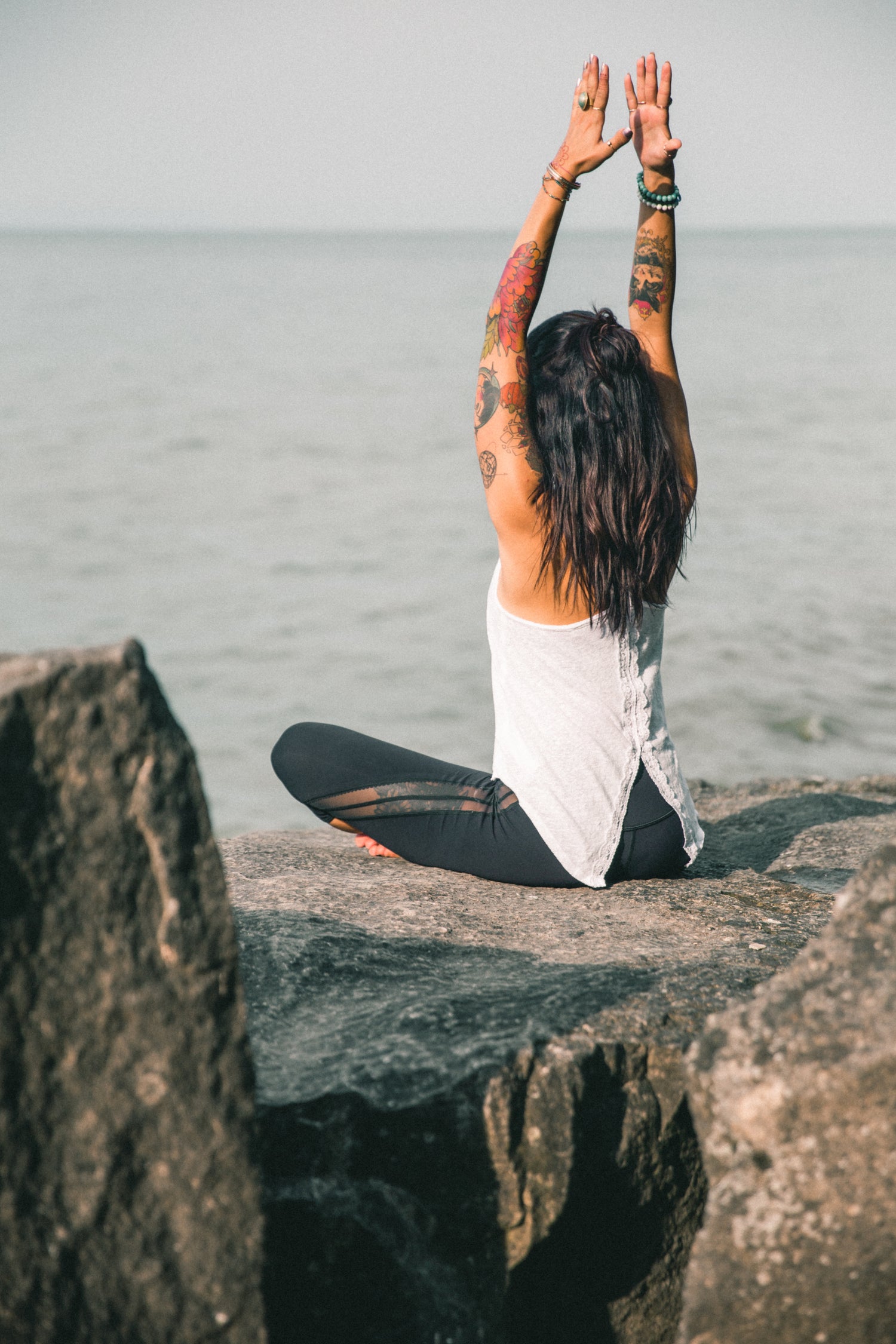 Strong minded woman doing yoga